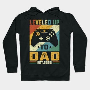 Vintage Leveled Up To Dad Est.2020 Hoodie